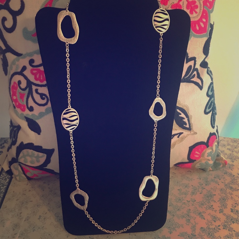 Premier Zebra Stripe Silver Necklace